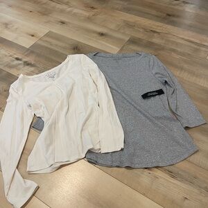 Neutral color winter/fall long sleeve shirts. M